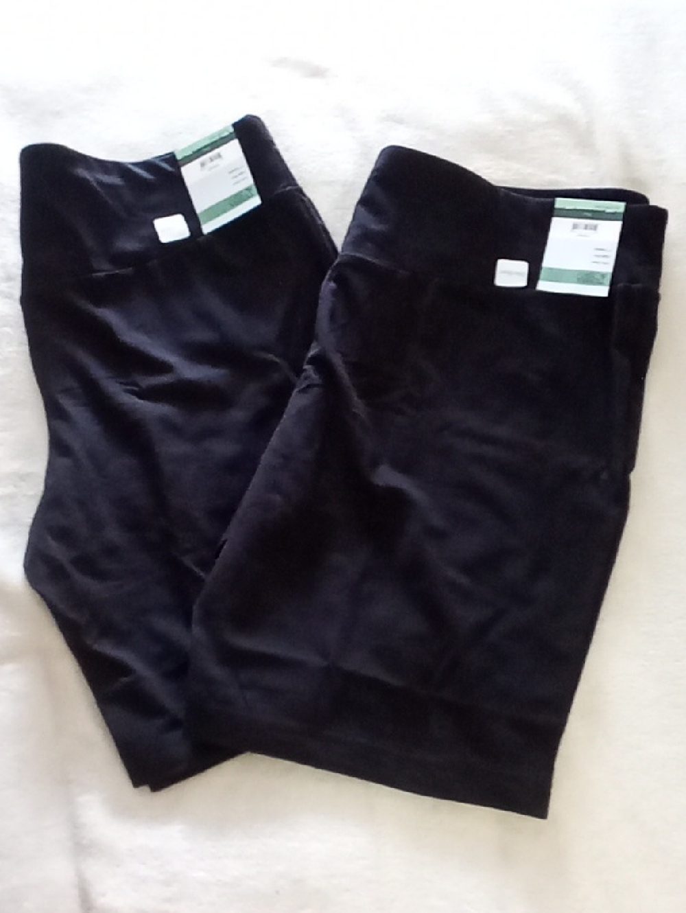 2 PAIRS Terra & Sky Black Women's Bike Shorts NWT WOMENS SIZE 2X (20W-22W)